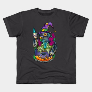 Witch pigeon Kids T-Shirt